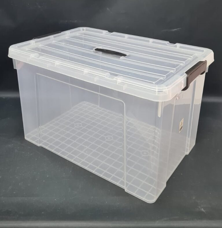 ארגז פלסטיק לאחסון עם מכסה 61.5X43 ס"מ
