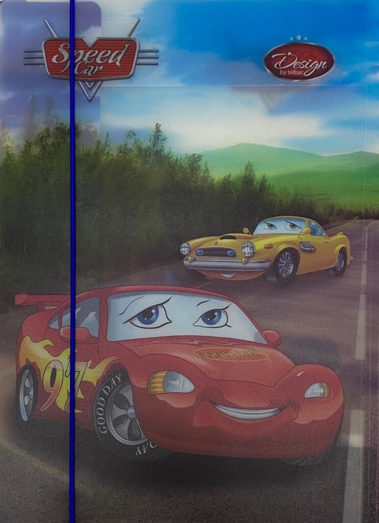 תיקיה עם גומי PP/ A4 מכוניות