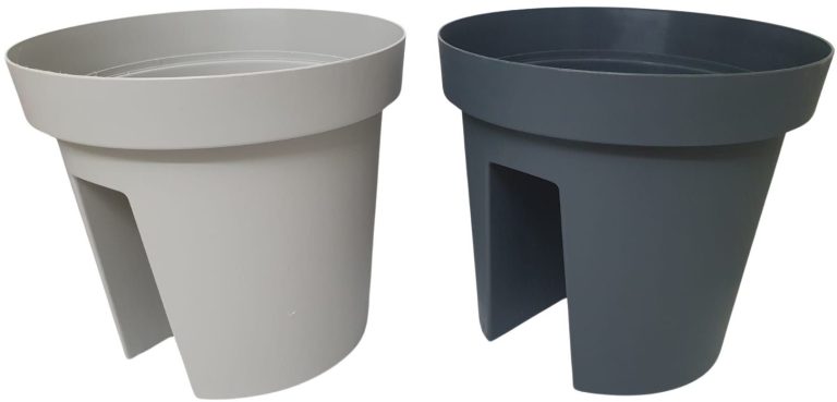 בית עציץ פלסטיק למעקה המרפסת במבחר צבעים כ-28X25 ס"מ