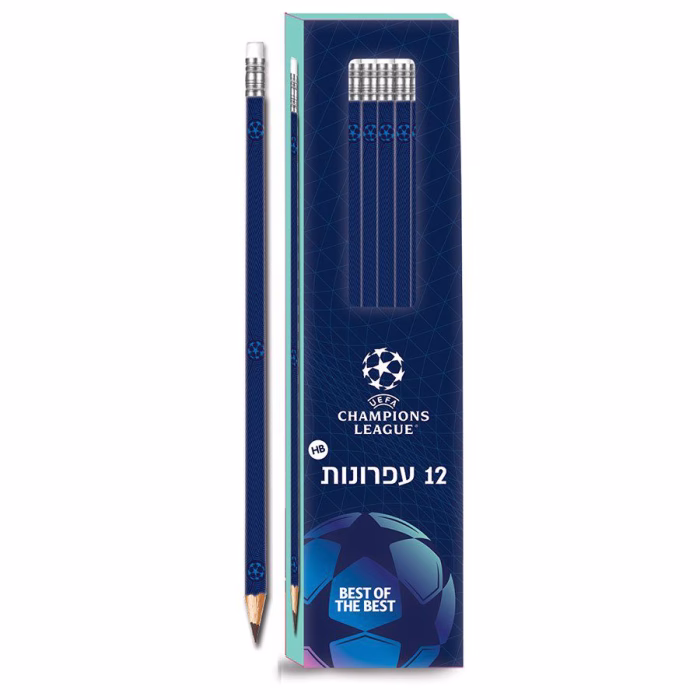 חבילת 12 עפרונות HB ליגת האלופות