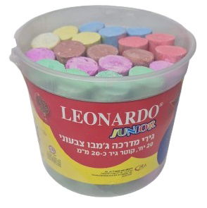 20 גירי מדרכה עבים צבעוניים בדלי